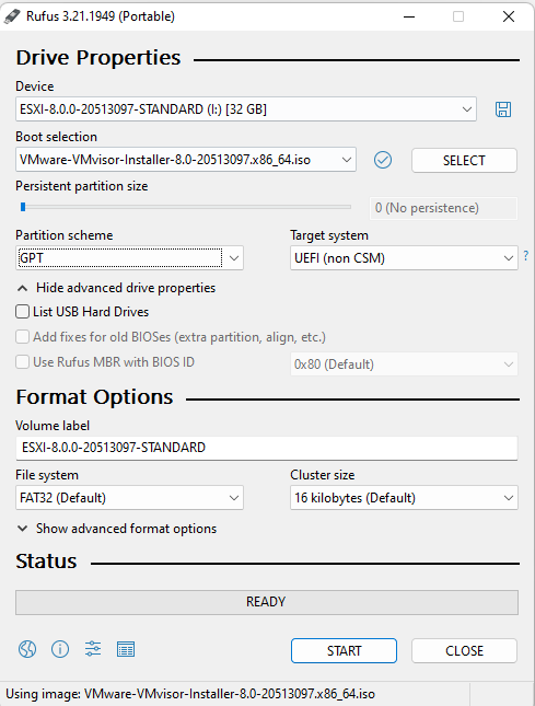 How to create a bootable ESXi Installer USB Drive - vDan